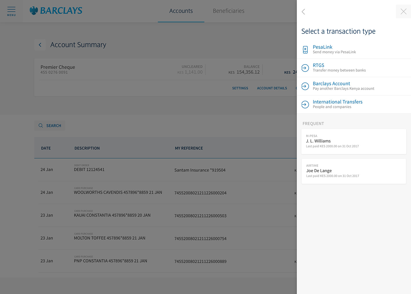 Action Panel Modal